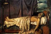 Joseph Denis Odevaere Lord Byron on his Death-bed Germany oil painting artist